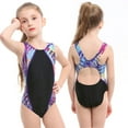 thumbnail image 4 of WOLLED Kids Girls Athletic Swimsuit Toddler One Piece Swimwear for Practice and Competition Sport Training Bathing Suit 3-11Y, 4 of 11