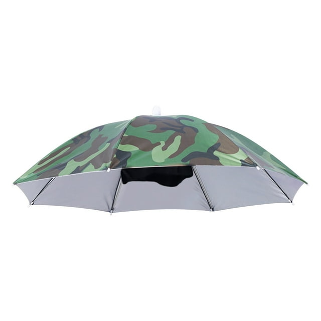 Aursykel Chapeau Parapluie Mains Libres de Protection Solaire Léger et Portable 69 cm Conception Montée sur la Tête pour Activités de Plein Air Pêche Randonnée Plage avec Transport et Rangement Faciles