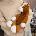 thumbnail image 4 of Large-Eye Horse Plush Doll Pillow 8.6 Inch Sitting Height Soft Stuffed Animal for Home Decor and Comfort, 4 of 5