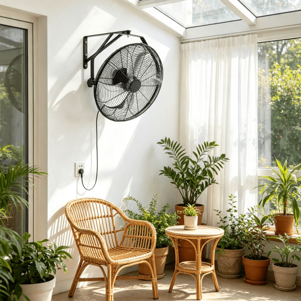 18" Wall Mount Fan, 3-Speed with Adjustable Rotation, Long Airflow Reach, for Industrial & Commercial Use