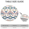thumbnail image 6 of Stretchable Round Table Cover with Boho Floral - Elastic Hem Fits 52 to 56 Inch Tables - Colorful Kitchen Tablecloth, 6 of 7