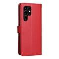thumbnail image 5 of SaniMore for Samsung Galaxy S24 Ultra Case, PU Leather Skin with Embossed Cat Flip Magnetic Cover Card Slots Kickstand Detachable Lanyard Full Around Wallet Cover For S24 Ultra, Red, 5 of 11