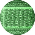 thumbnail image 1 of Ahgly Company Machine Washable Indoor Round Persian Emerald Green Traditional Area Rugs, 6' Round, 1 of 4