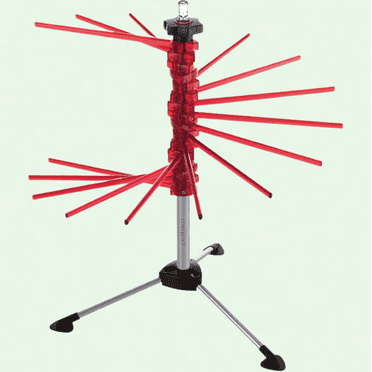Collapsible Pasta Drying Rack, Tacapasta, Made in Italy, Red, 18.5 x 2.75-Inches
