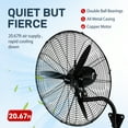 thumbnail image 5 of Ktaxon 26inch High Velocity Wall Mount Fan Oscillating,Industrial Fan with 4 Speed Ventilation,100% BLDC Copper Motor,9299CFM,,Heavy Duty Metal Fan for Outdoor, Indoor Use, 5 of 11