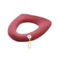 thumbnail image 2 of Toilet Seat Cushion, Removable Toilet Seat Cover, Thickened Winter Warm Toilet Seat Cushion With Carrying Handle, Acrylic Soft Non-Skid Full Coverage Household Toilet Seat Cushion, 2 of 6