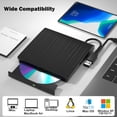 thumbnail image 5 of PinesC External Bluray Drive Burner,BD CD DVD Reader and Writter Optical Drive Player W/USB3.0 and Type C Port for PC and Laptop,Compatible with Windows XP/7/8/10/11, Mac OS, 5 of 5