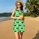 thumbnail image 3 of Balery alien cartoons Vestidos de verano para mujer con estampado: vestido holgado sin mangas, vestido playero informal y cómodo para días calurosos., 3 of 7