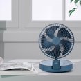 thumbnail image 1 of Ventilador portátil plegable de 3 velocidades recargable , para dormitorio Cabezal móvil Fácil de limpiar Refrigeración ligera Tipo C Azul Colco ventilador de mesa plegable, 1 of 7