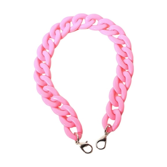 Replacement Shoulder Strap Acrylic Purse Chain Straps with Metal Hook 60cm Handbag Chains Handle For Women Purse Making