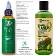 Herbal Shampoo 9-Plant–16.9 fl oz–with Cacahuananche, Sangre de Grado, Bergamot, Aloe, Rosemary & More Paraben-Free + 4 oz Batana Oil – Strengthening & Nourishing Hair Combo – Natural Hair Care BE