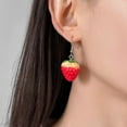 thumbnail image 6 of Necvior Fashionable Fruit Inspired Earrings Red Cute Strawberry Dangle Ear Rings Elegant Style Fruits Ears Drop for All Ages, 6 of 11