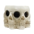 thumbnail image 1 of Macetero con forma de calavera de resina con múltiples caras, 429 g, 16 x 15,7 x 13 cm, 1 of 3