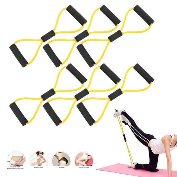 6 Cinturones De Yoga Para Fitness, Figura 8, Cuerda De Tracción, Correa De Entrenamiento De Yoga, Bandas De Resistencia Para Gimnasio, Hogar, Al Aire
