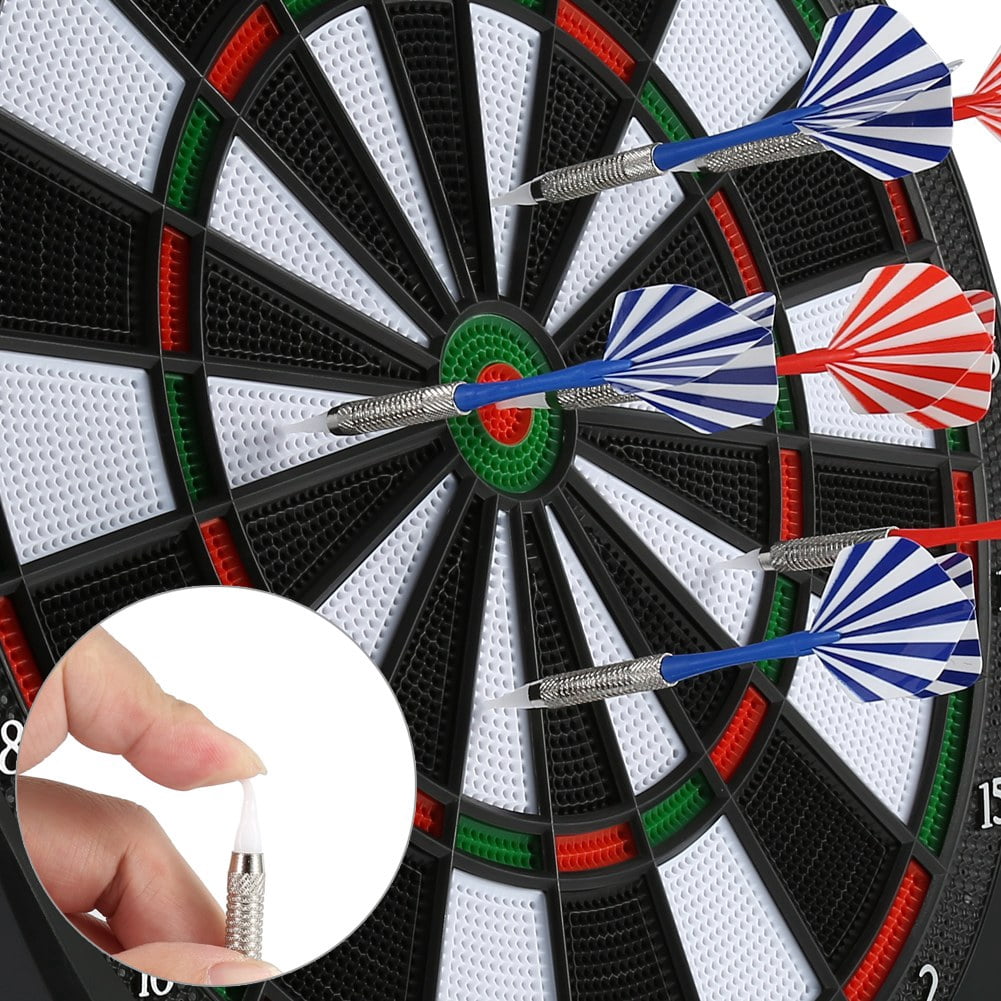 Darts Target Board, Electronic Soft Tip Dartboard LCD Display 15 Inch Target Face 6 Soft Tip Darts Target Board