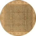 thumbnail image 1 of Ahgly Company Indoor Round Oriental Brown Traditional Area Rugs, 8' Round, 1 of 4