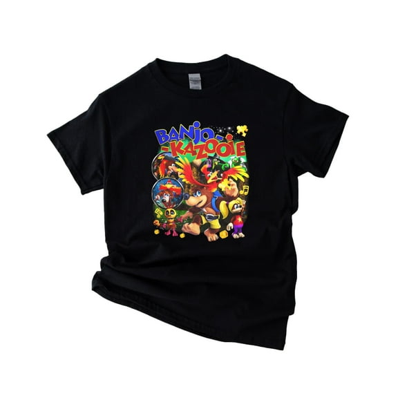 Banjo Kazooie Classic N64 Retro Video Game Fan Graphic Design Unisex T-Shirt, up to 5XL