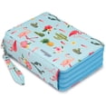 thumbnail image 1 of Estuche de lápices de colores con 200 ranuras Estuche de lápices Estuche de lápices de gran capacidad Caja de almacenamiento de lápices con asa con práctico Estuche de lápices de colores flamenco azul Jormftte HMHZ1307-2, 1 of 7