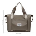 thumbnail image 3 of Totalizador Totalizador Bolso de viaje Bolso de deporte plegable de gran capacidad Bolso impermeable para mujer (Caqui), 3 of 5