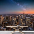 thumbnail image 2 of wall26 - Milky Way Over Manhattan, New York City - Removable Wall Mural | Self-Adhesive Large Wallpaper - 66x96 inches, 2 of 6