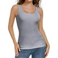 thumbnail image 2 of Tank Top for Woman Tank Top For Woman Summer Sleeveless Neck Ribbed Workout Tank Tops Slim Basic Tee Shirts Tank Tops, 2 of 9