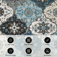 thumbnail image 4 of HOMERRY 5' x 7' Area Rug for Living Room Boho Vintage Floral Carpet Non Slip, Blue, 4 of 5