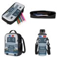 thumbnail image 3 of Xixirimido Cartoon Police Car Pattern 4Pcs Children Schoolbag Set Large Capacity Backpack with Lunch Box Pencil Pouch and Water Bottle Holder Bag for Teens Boys Girls Bookbag Set, 3 of 6