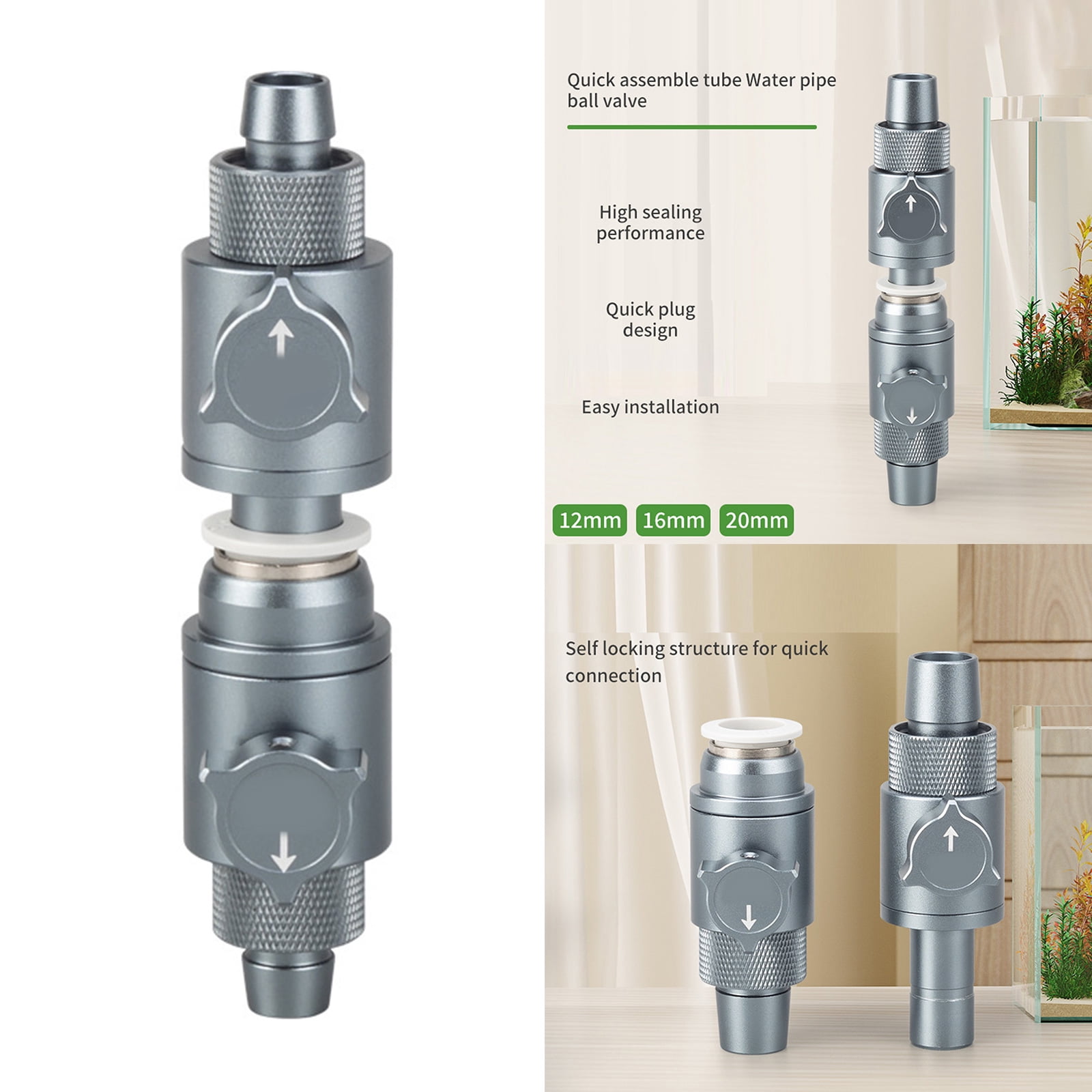 Unidirectional Air Check Valves For Aquarium Air Pumps Tubing NonReturn Valves Fish Tanks Accessories