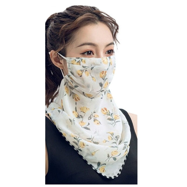 WTXUE Face Masks, Women Scarf Print Neck Sun Scarf Mask, 4# C, One Size