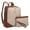 Beige, variant on Women Fashion Backpack Purse Set with Double Zipper