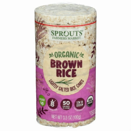 SPT Organic Lightly Salted Brown Rice Cakes 3.5 oz - Pack of 3