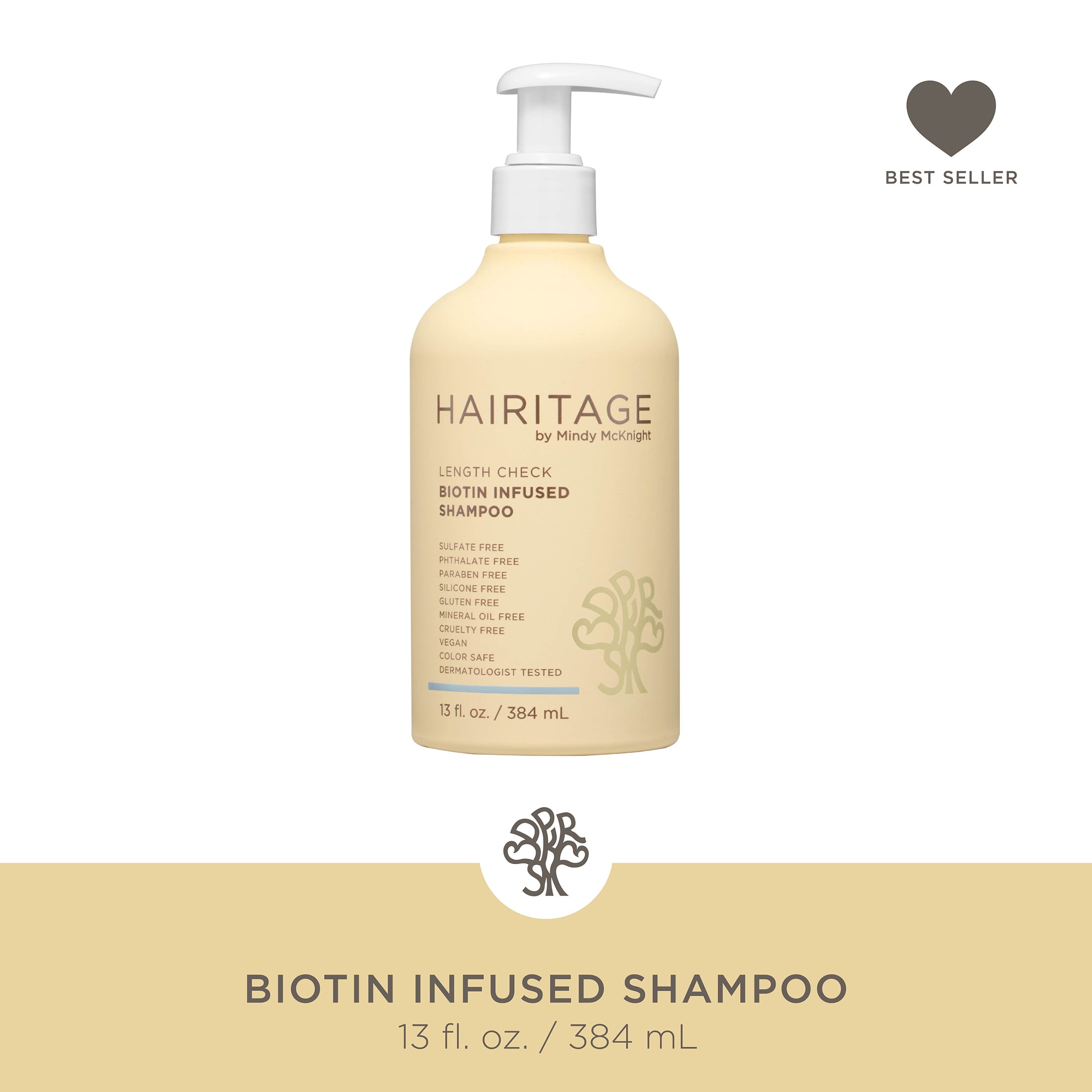 Hairitage Shampoo Length Check Biotin + Castor, Volume +