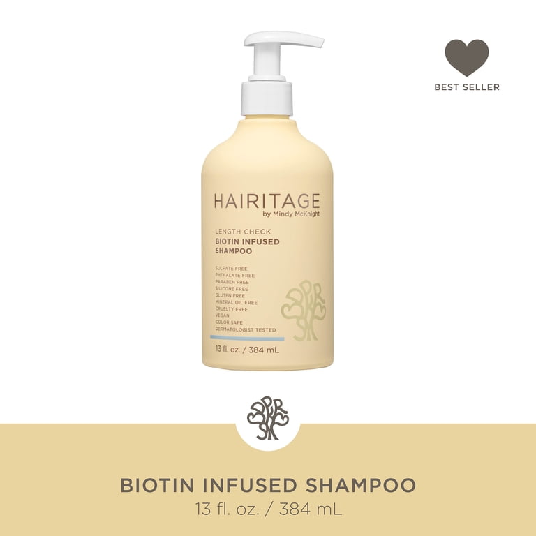 Hairitage Length Check Biotin Shampoo for Dry Damaged Hair, 13 Oz photo 1