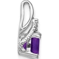 thumbnail image 2 of 14K White Gold Cushion Amethyst And Diamond Pendant (Width 9.9) (Length 16.1) - Jbsp, 2 of 5