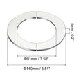 thumbnail image 2 of Wall Split Flange, 201 Stainless Steel Round Escutcheon Plate for 91mm Diameter Pipe 8 Pack, 2 of 5