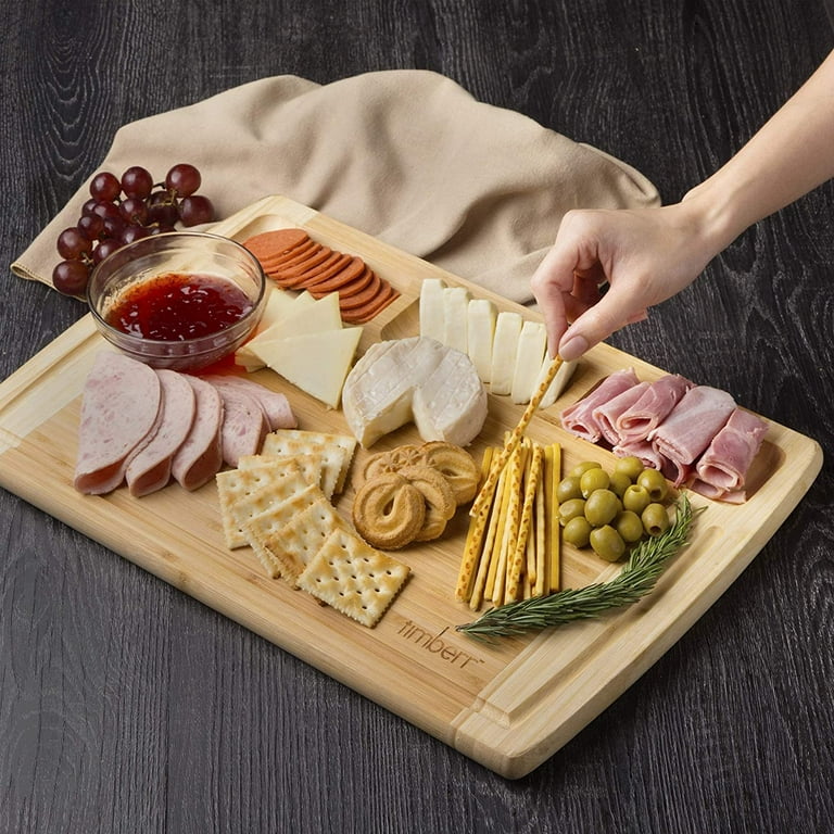 Tzou Large Wood Cutting Board with Premium Edge Grain Construction, Thick  Sustainable Butcher Block with Juice Groove, 100% Organic Wood Chopping  Board 24*18*1.2 inch 