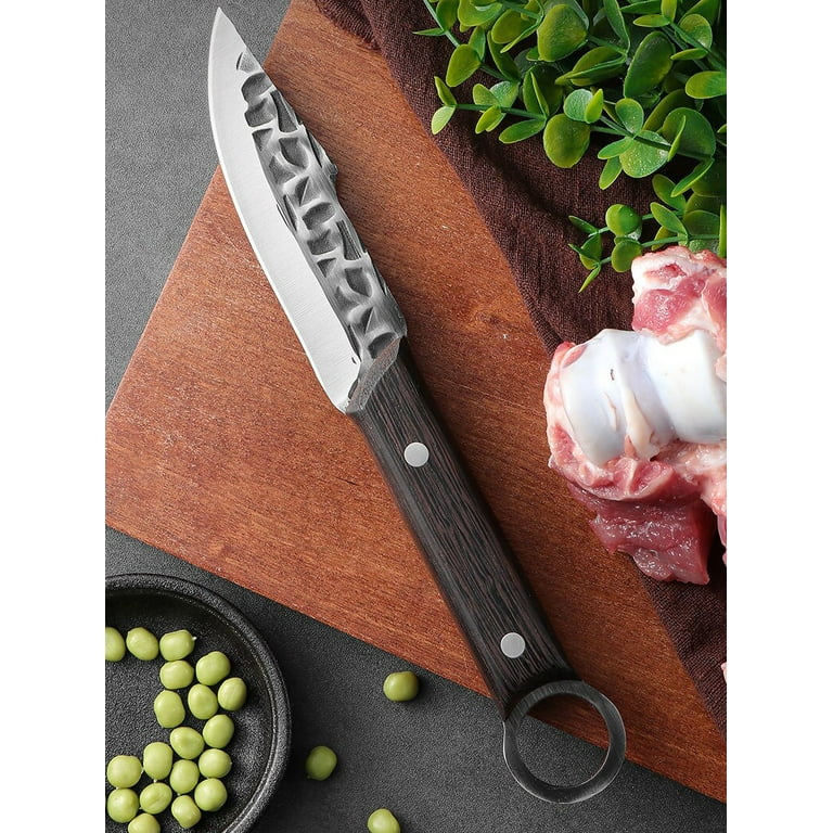 Outdoor Camping Knife Survival Knife Forged Boning Knife Stainless Steel  Meat Cleaver FruitKnife Sharp Barbecue Knife with Cover 