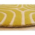 thumbnail image 5 of Hand Tufted Yellow Wool Round Rug 7'9 Ivory Blue Geometric Pattern - Eorc-Color:Yellow,Material:Wool, 5 of 5