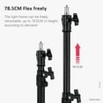 thumbnail image 4 of Tripods,Stand Video Stand Adjustable 1/4in 3/8in Video Stand Load With Video Led With Wheel Universal Buzhi Universal 1/4 And Universal 14in 38in 14in 38in Video With Led Video 1/4 And 3/8, 4 of 7