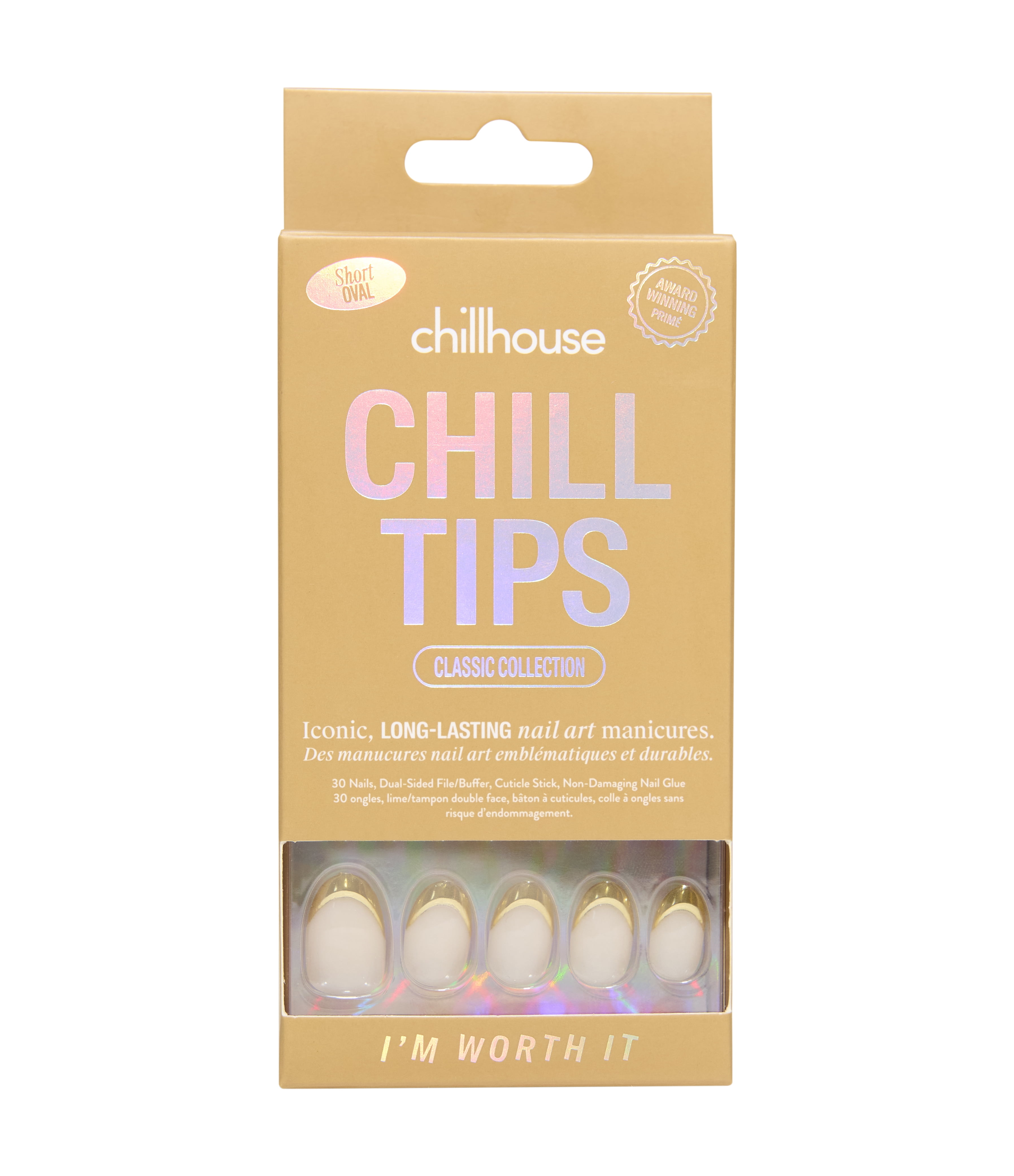 Chillhouse - Ongles à coller - Ovales - I'm Worth It - 30 ongles
