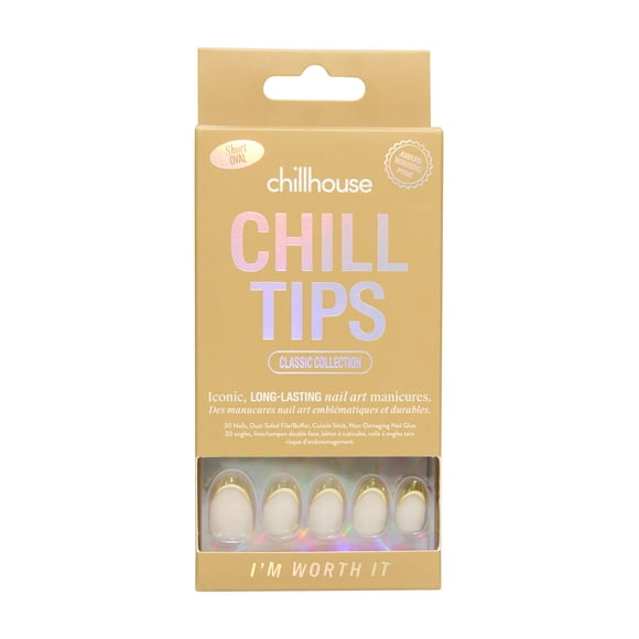 Chillhouse - Press Ons Tips Nails - Oval - I'm Worth It - 30 Tips