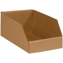 Box Partners Open Top Bin Boxes 6" x 18" x 4 1/2" Kraft 50/Bundle BINBWZ618K