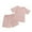 Pink, variant on Agkizg Toddler Baby Girls Two-Piece Set,Sleepwear for Kids,Children's Summer Short Sleeve Solid Color T-Shirt and Shorts Pajama Set,2-Piece,Sizes 1-4Y