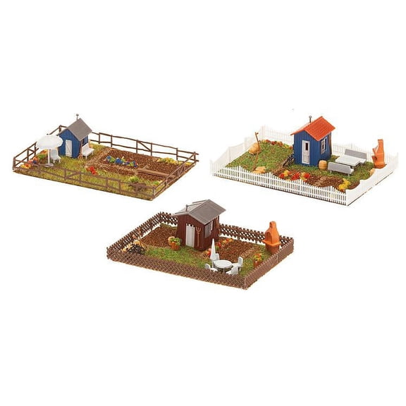 Faller N Scale Scenery Accessory Kit Allotment Garden Set #2 (Sheds/Fences/Etc.)