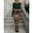2, variant on Women Round Neck Long Sleeve Printed Bodycon Maxi Dress