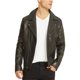 thumbnail image 1 of Chamarra de cuero para motocicleta Kenneth Cole para hombre color negro grande, 1 of 1