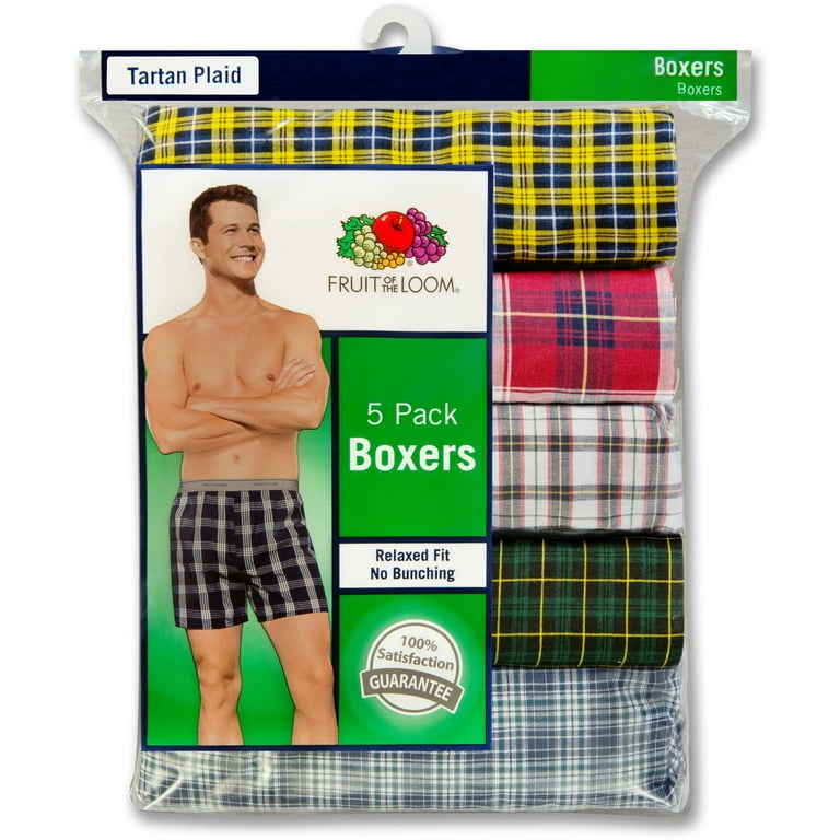 Fruit of the Loom Men's 5 Pack Extended Size Boxers