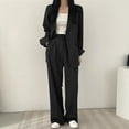 thumbnail image 4 of Wowcloth Women's Fashionable Elegant Business Suit with Lapel Jacket and Pants Set, 4 of 6