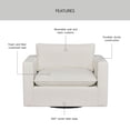 thumbnail image 4 of Better Homes and Gardens Weston Cloud Swivel Accent Chair, White, 4 of 10