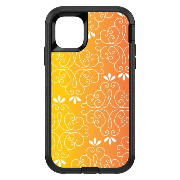 DistinctInk Custom SKIN / DECAL compatible with OtterBox Defender for iPhone 11 Pro MAX (6.5" Screen) - Yellow Orange Red Gradient